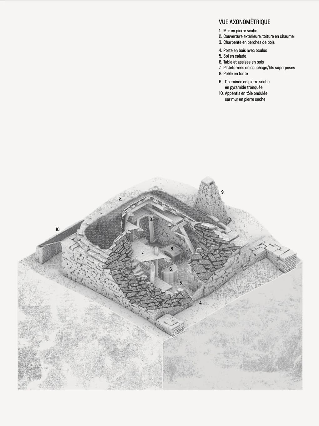 Planche architecturale — La Chimère