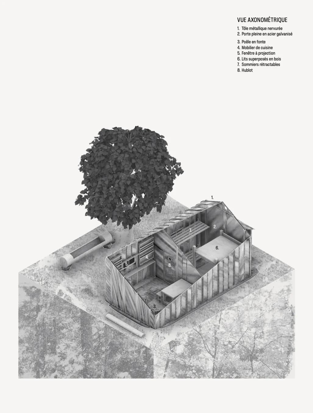 Planche architecturale — La Naufragée