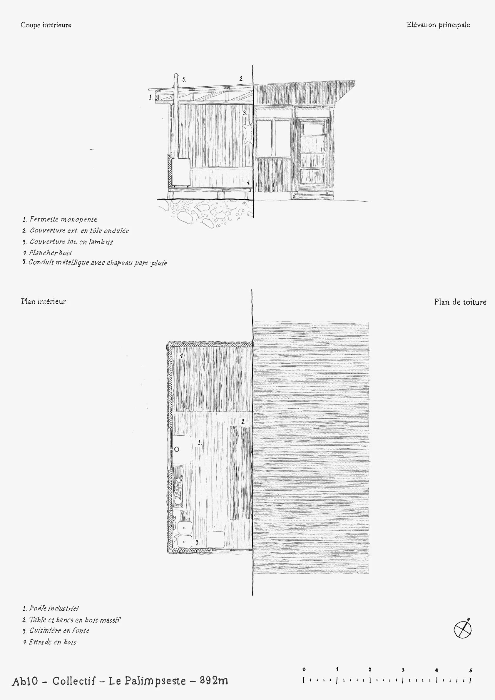Planche architecturale — Le Palimpseste